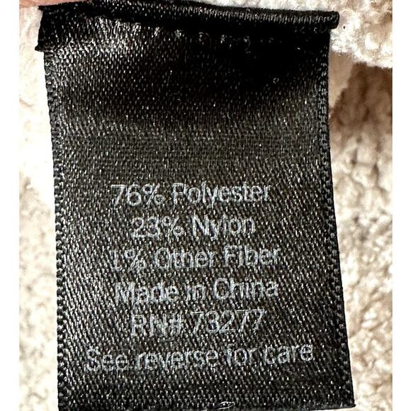 Simply Vera Cream Soft Lurex Chenille  Hooded Knit Sweater Women's Size S - Picture 5 of 6